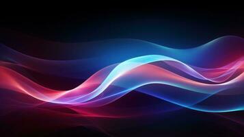 Bright neon wave background photo