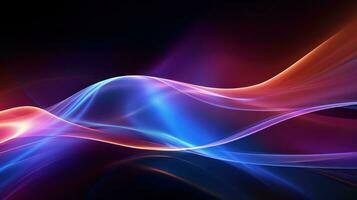 Bright neon wave background photo