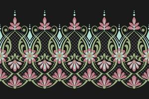 floral pattern Seamless. Background Seamless Pattern Geometric Ethnic pattern design  for background, carpet, wallpaper, clothing, wrapping, Batik, fabric, printing textile illustration. vector