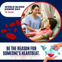 Blood Donation Day Inspirational quotes and blood charity poster and banners and social media post photo