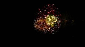 Colorful of fireworks at Victory Day, Novosibirsk, Russia video