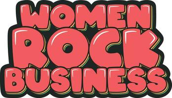 Women in Business Lettering Vector Art