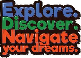 Dream Navigation Lettering Vector