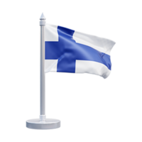 Finlandia nacional bandera conjunto ilustración o 3d realista Finlandia ondulación país bandera conjunto icono png