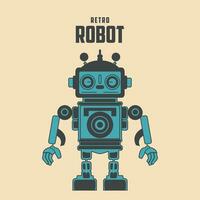 robot retro vector valores ilustración