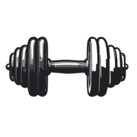 Dumbbell icon transparent background, AI Generative png