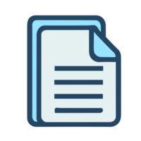 Document file icon. Paper doc sign, AI Generative png
