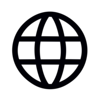 Welt breit Netz icon.browser Symbol. ai generativ png