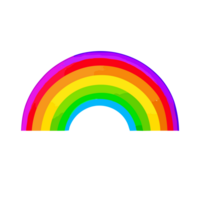 Regenbogen Symbol, Farbe Regenbogen mit Wolken, ai generativ png