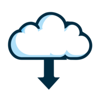 Cloud download,upload icon  design, AI Generative png