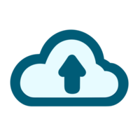 Cloud download,upload icon  design, AI Generative png