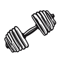 Dumbbell icon transparent background, AI Generative png