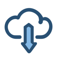 nuage téléchargement icône conception, ai génératif png