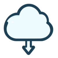 Clouds Icon,Upload and download online data storage icon, AI Generative png