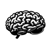 Human brain medical icon illustration isolated on white background, AI Generative png