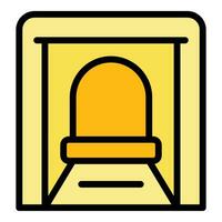 Mine tunnel icon vector flat