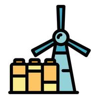 Not environmentally friendly wind turbine icon vector flat