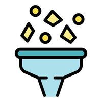 Mine funnel icon vector flat