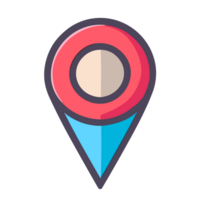 Pin Location , location pointer icon, AI Generative png