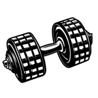 Dumbbell icon sign symbol design, AI Generative png