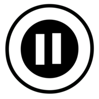 Pause icon sign symbol design, AI Generative png