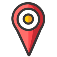 Pin Location , location pointer icon, AI Generative png