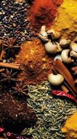 A closeup magazine quality shot of a traditional spices, AI Generated photo