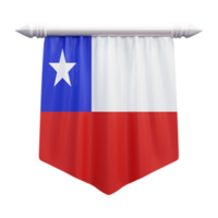 Chili nationale drapeau ensemble illustration ou 3d réaliste Chili agitant pays drapeau ensemble icône png
