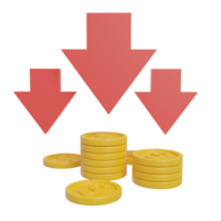 finance 3d render icon png