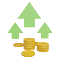 finance 3d render icon png