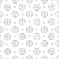 Vector seamless gear pattern. Isolated on white background