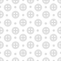 Vector seamless gear pattern. Isolated on white background