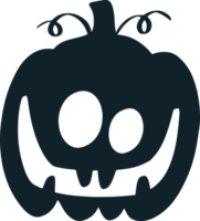 pompoen spookachtig halloween silhouet png