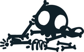 skeleton halloween silhouette png