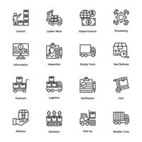 Project Management Pack of Line Icons vector