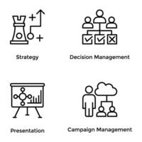 Project Management Line Icons vector