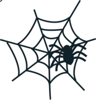 araignée et net Halloween silhouette png