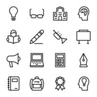 Creative Studies Icons Set in Linear Style vector