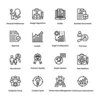 Line Icons Set of Project Management vector