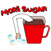 behöver Mer socker tecknad serie begrepp png