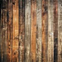Wood texture background old pale scratched panels. Generative AI photo