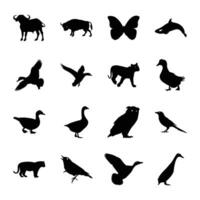 Pack of Pets Solid Icon Vectors