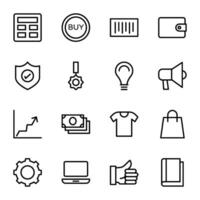 Shopping and E Commerce Vector Icons Set