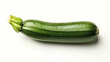 Organic Green Zucchini isolated on a white background photo