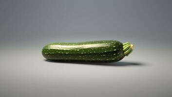 Organic Green Zucchini isolated on a white background photo