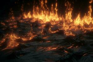 Burning lava active. Generate Ai photo