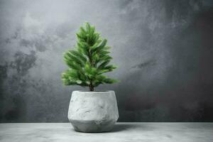Fir tree vase. Generate Ai photo