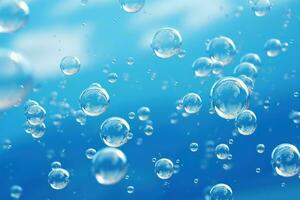 Playful air bubbles water. Generate Ai photo