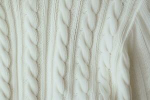 White sweater pattern space. Generate Ai photo
