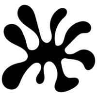 multi-pointed black blot with smooth edges vector